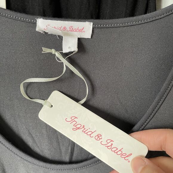 Ingrid & Isabel Maternity Dress Sleeveless Gray Black Lot of 2 Women's Large NWT - Picture 8 of 10